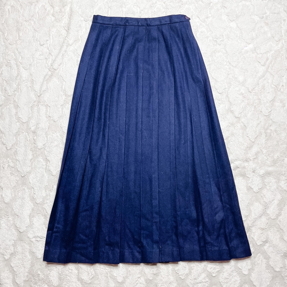 Vintage Epogee Pleated Midi Skirt 100% Wool